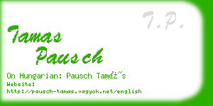 tamas pausch business card